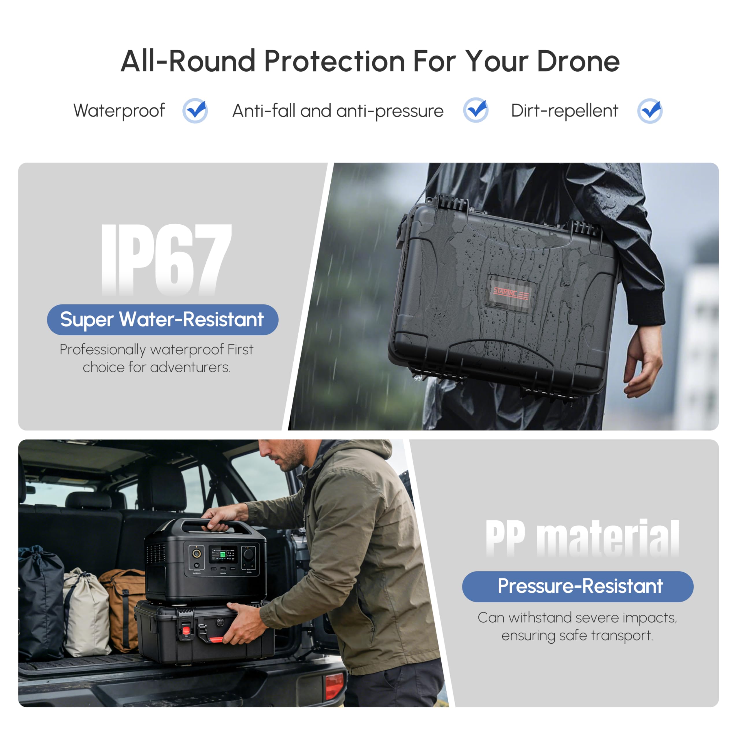 Waterproof Hard Case for DJI A - Drone Camera Case recension och pris