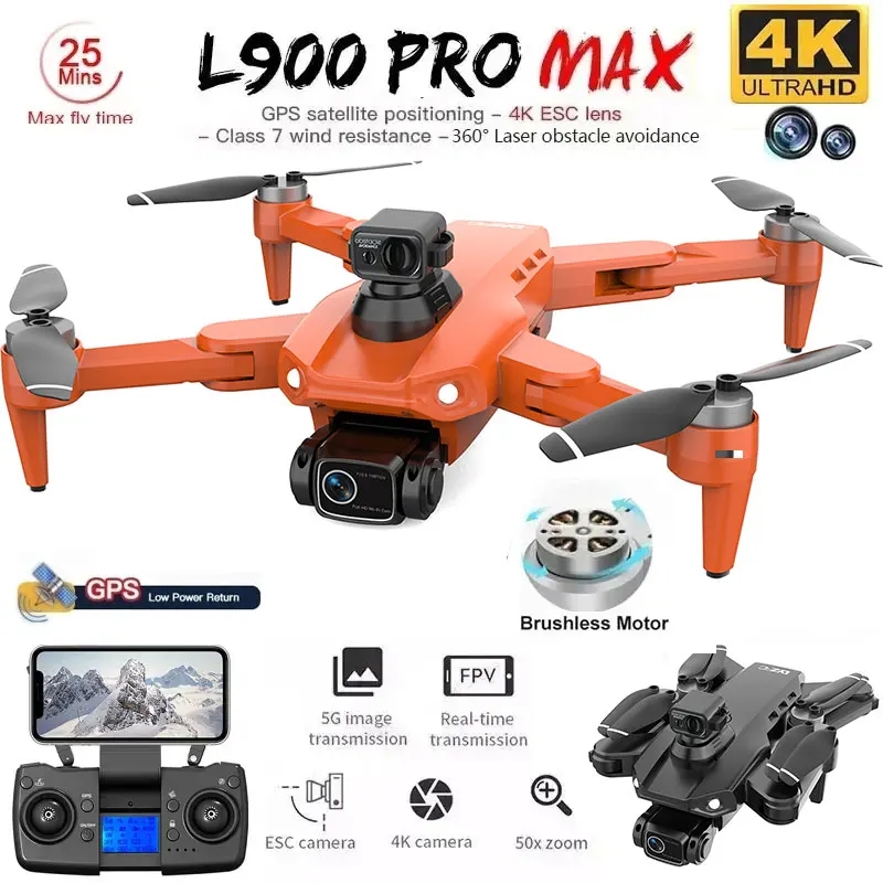 L900 Pro MAX GPS Drone 4K Prof - Drone Camera Hd recension och pris