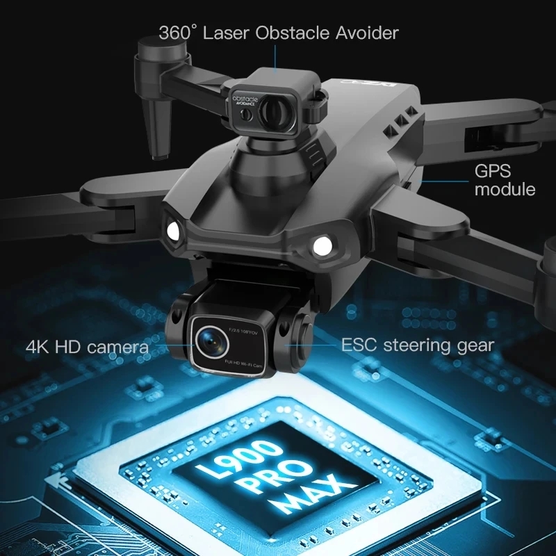 L900 Pro MAX GPS Drone 4K Prof - Drone Camera Hd recension och pris