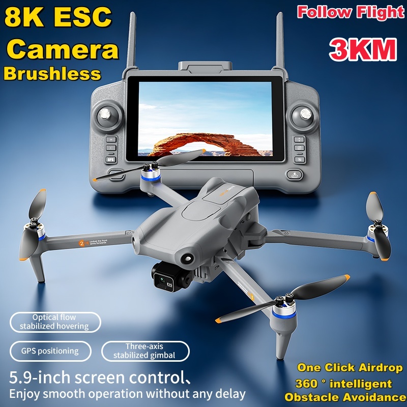 5.9in Touch Screen 3 Axis Gimb - Drone Camera 4K recension och pris